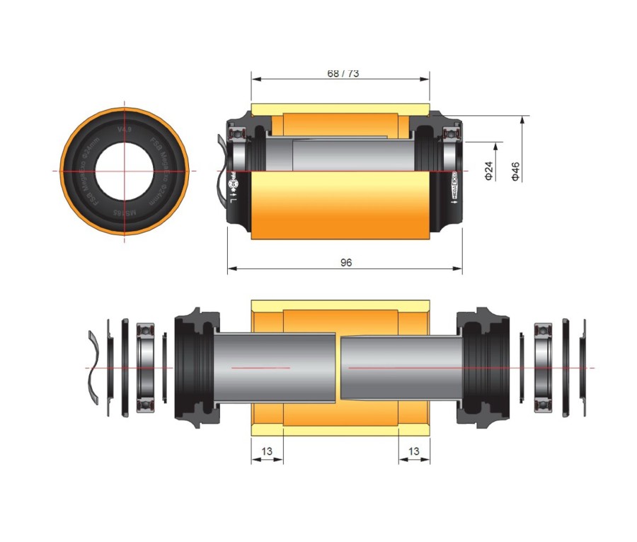 FSA Megaexo Crank To Pf30 68Mm Frame Hot