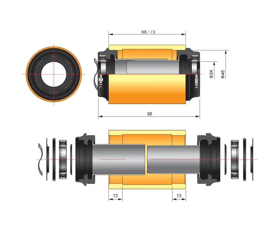 FSA Megaexo Crank To Pf30 73Mm Frame Wholesale